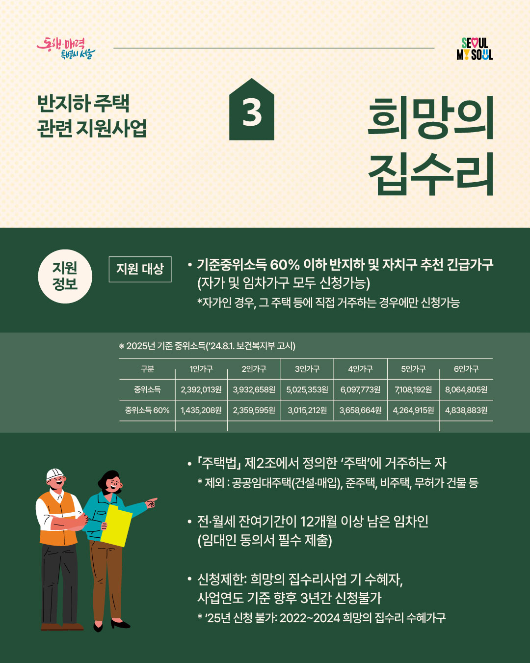 반지하 주택 관련 지원사업 3. 희망의 집수리 - 카드뉴스2